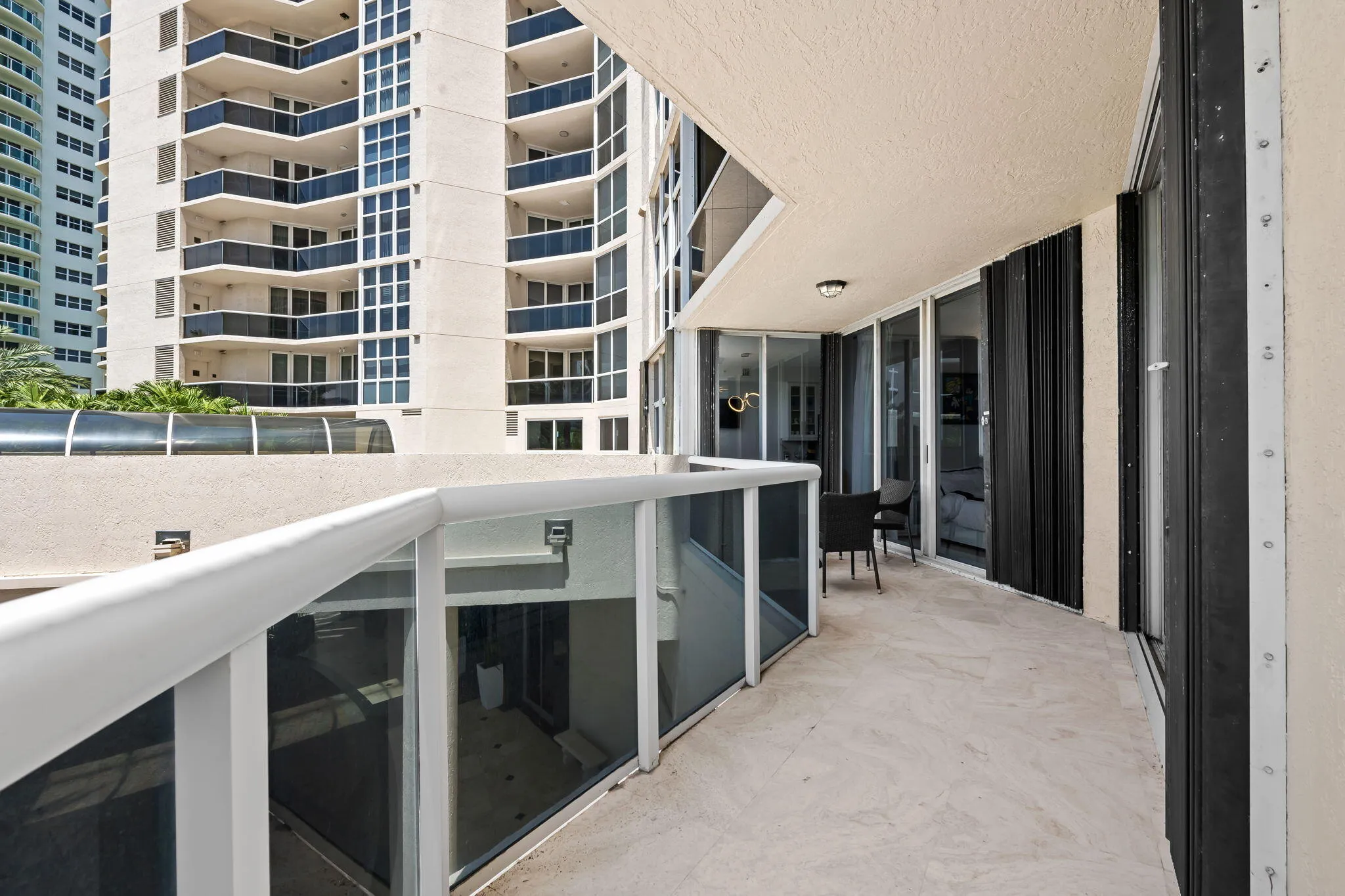 This balcony can be accessed from kitchen as well
