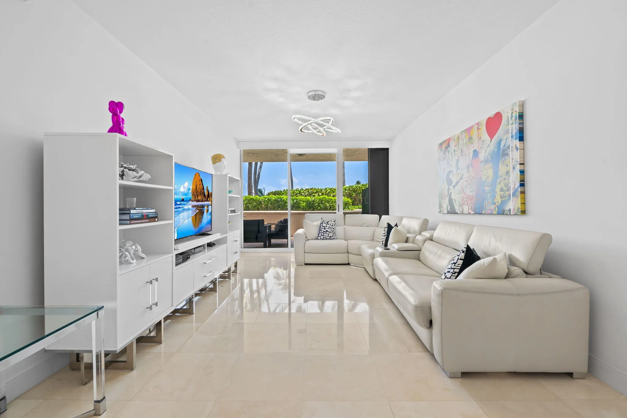 Living room to the right of entrance