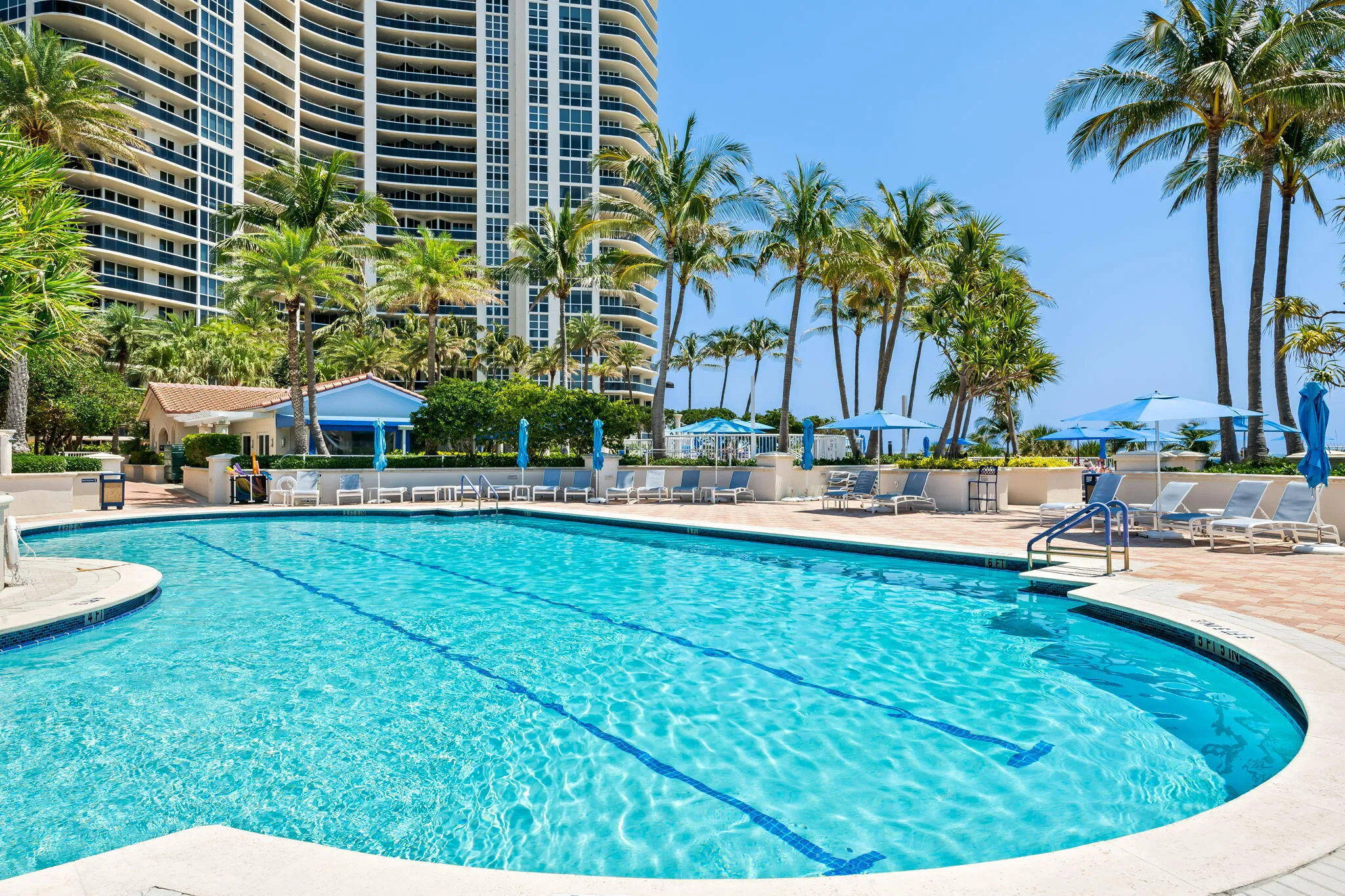 resort style pool area