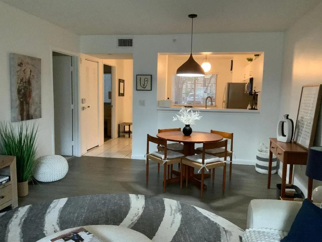 TV visible from dining and living room