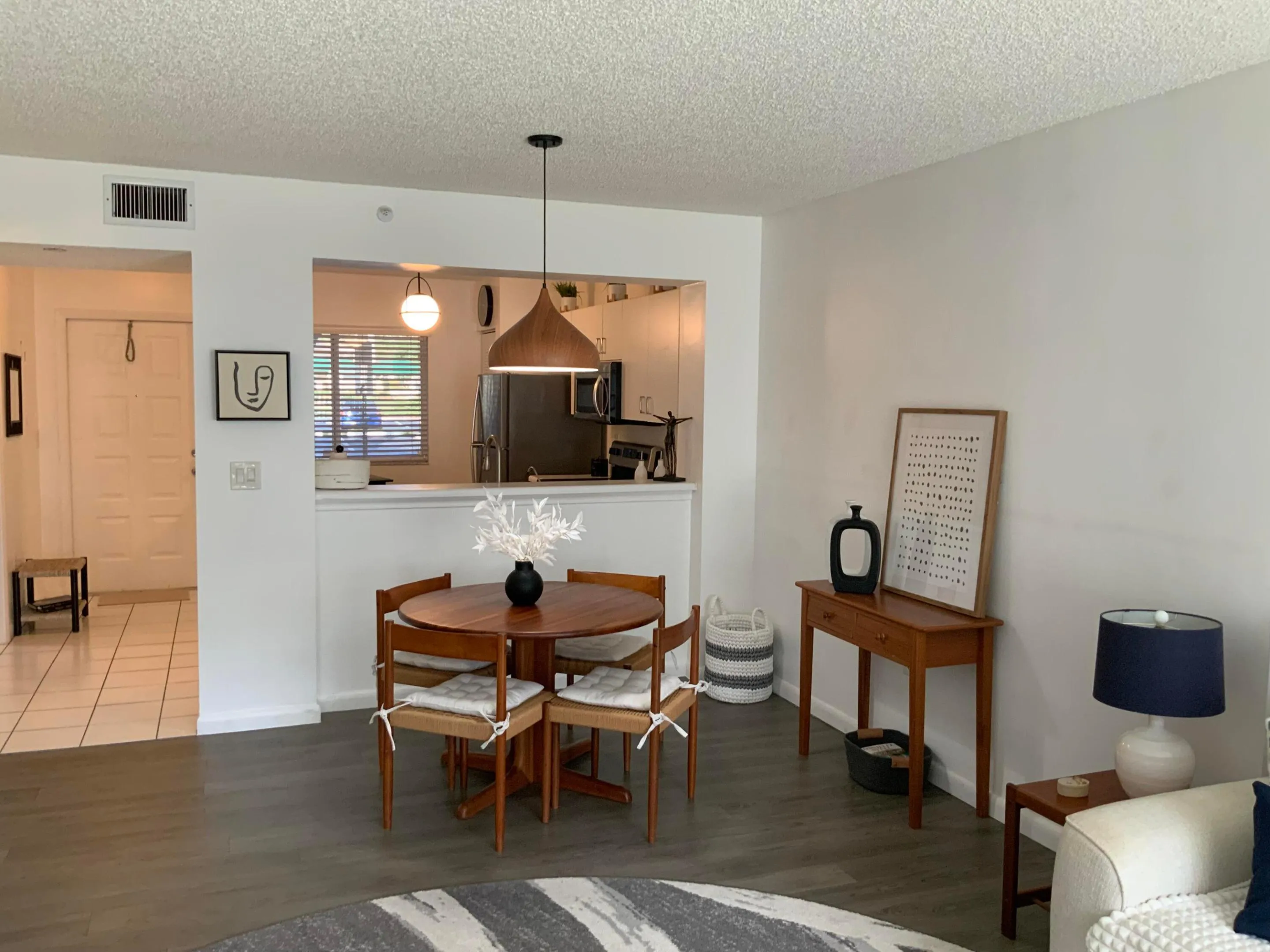Dining room with pass thru from kitchen