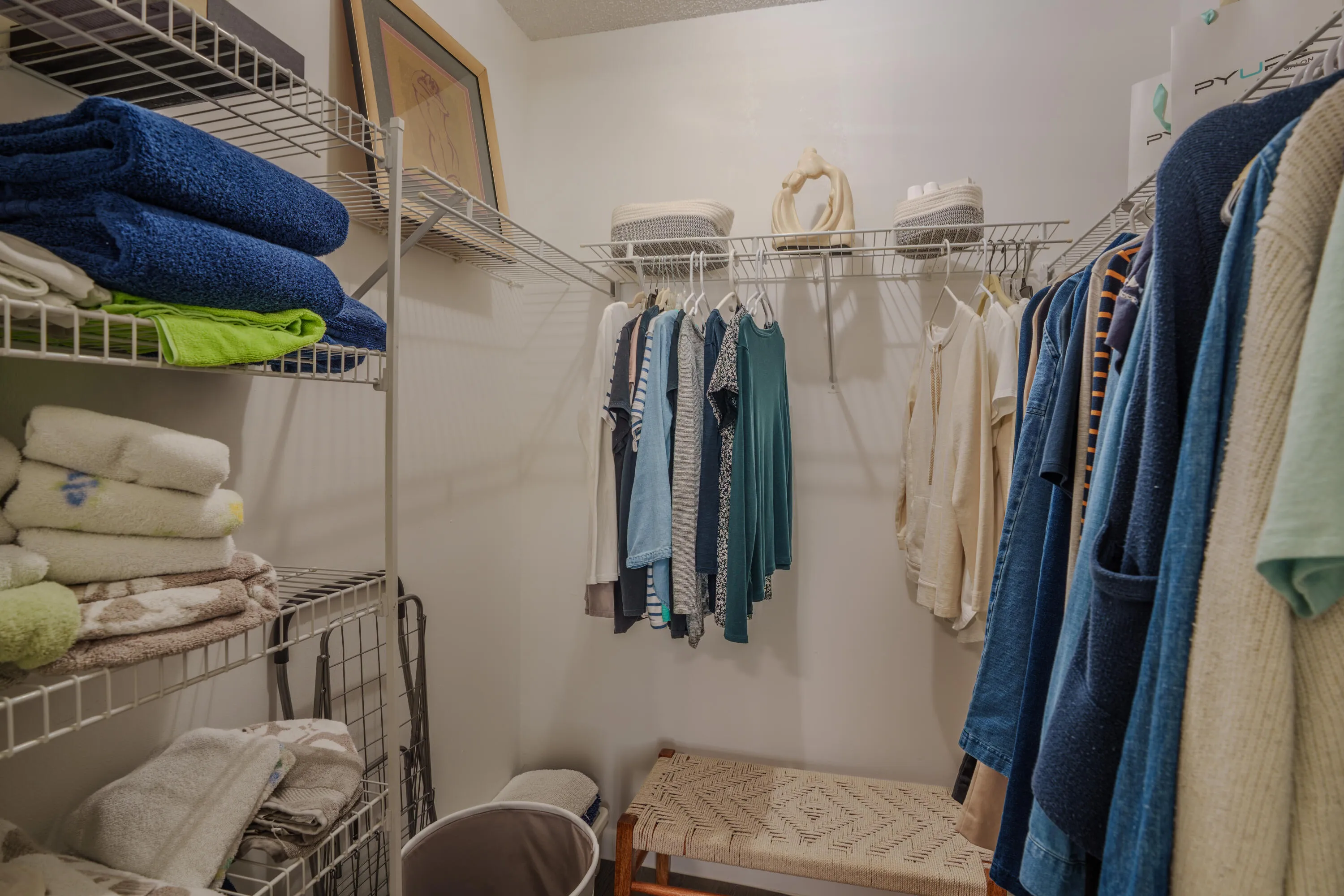 Master bedroom walk in closet