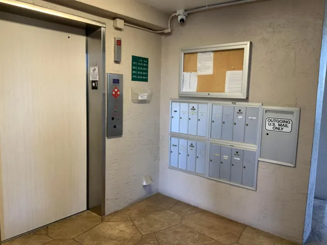 Mailbox is next door to the unit.