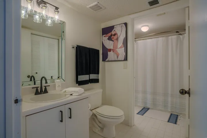 Powder bath with new faucet and lighting