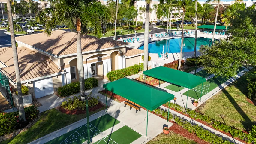 Weldon Pool and Clubhouse are across the street from the unit.