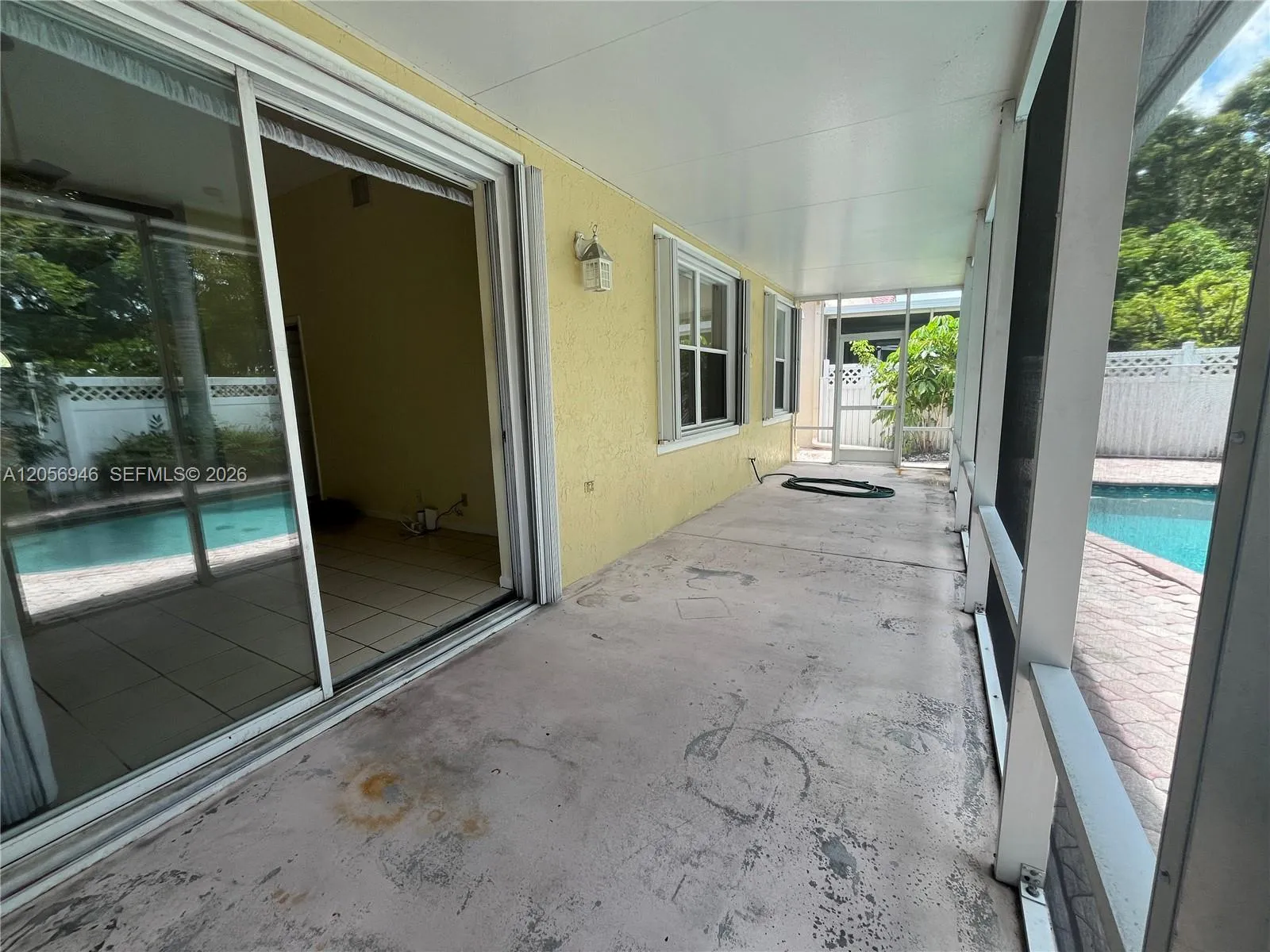 Screen back porch area