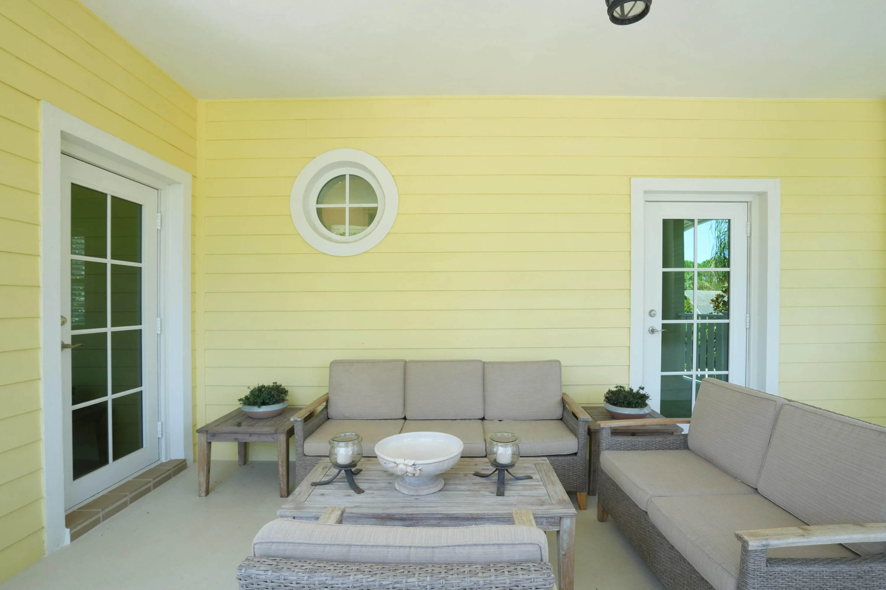 oversized covered balcony of third and fourth bedroom