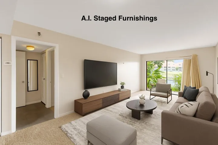 A.I. photo of furnishing suggestion for living room