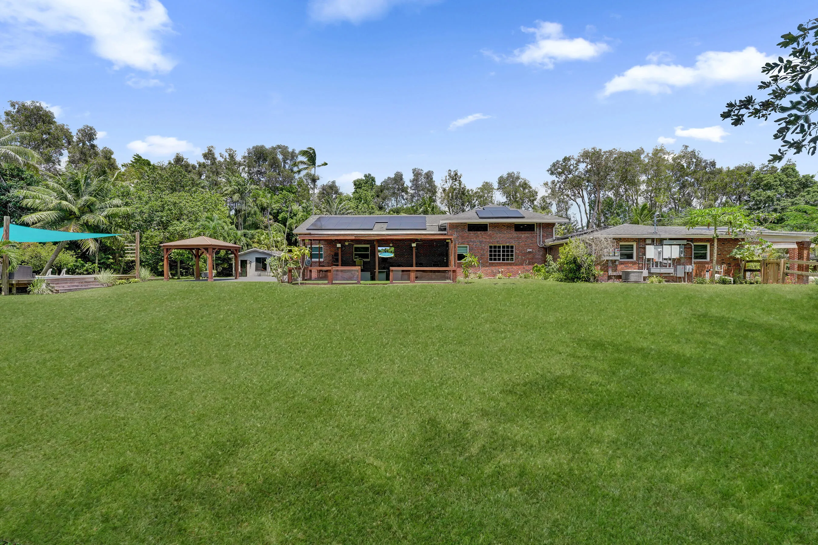 View of yard from rear backside