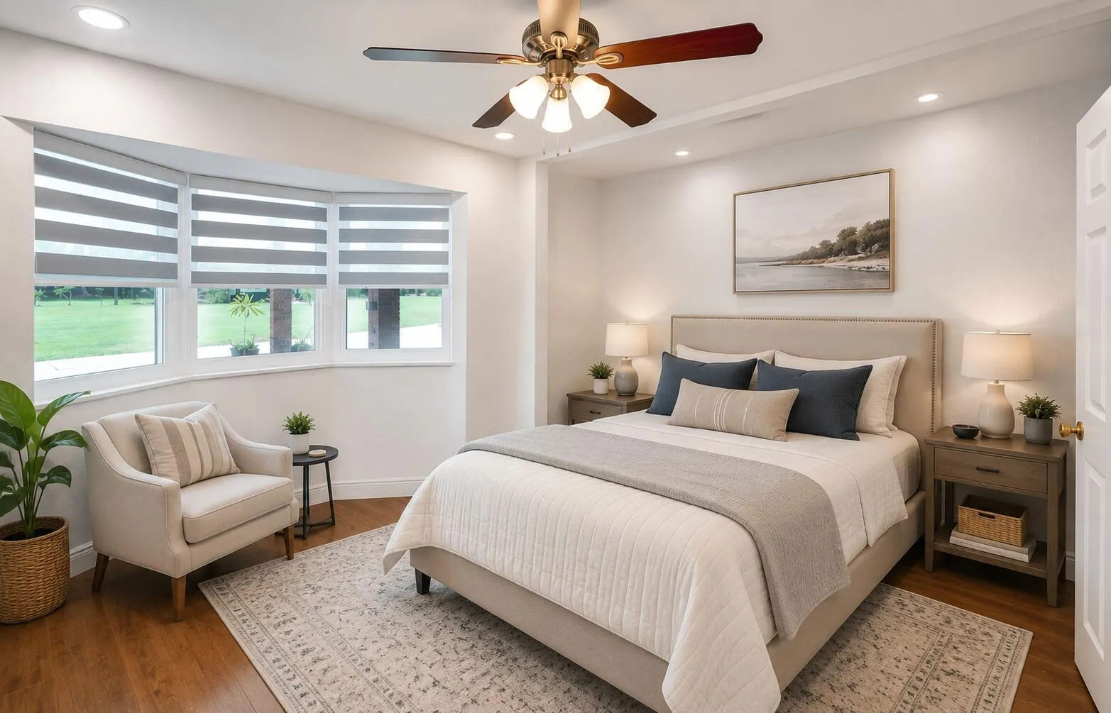 2nd Bedroom with bay window (closet was removed could easily be re-installed)