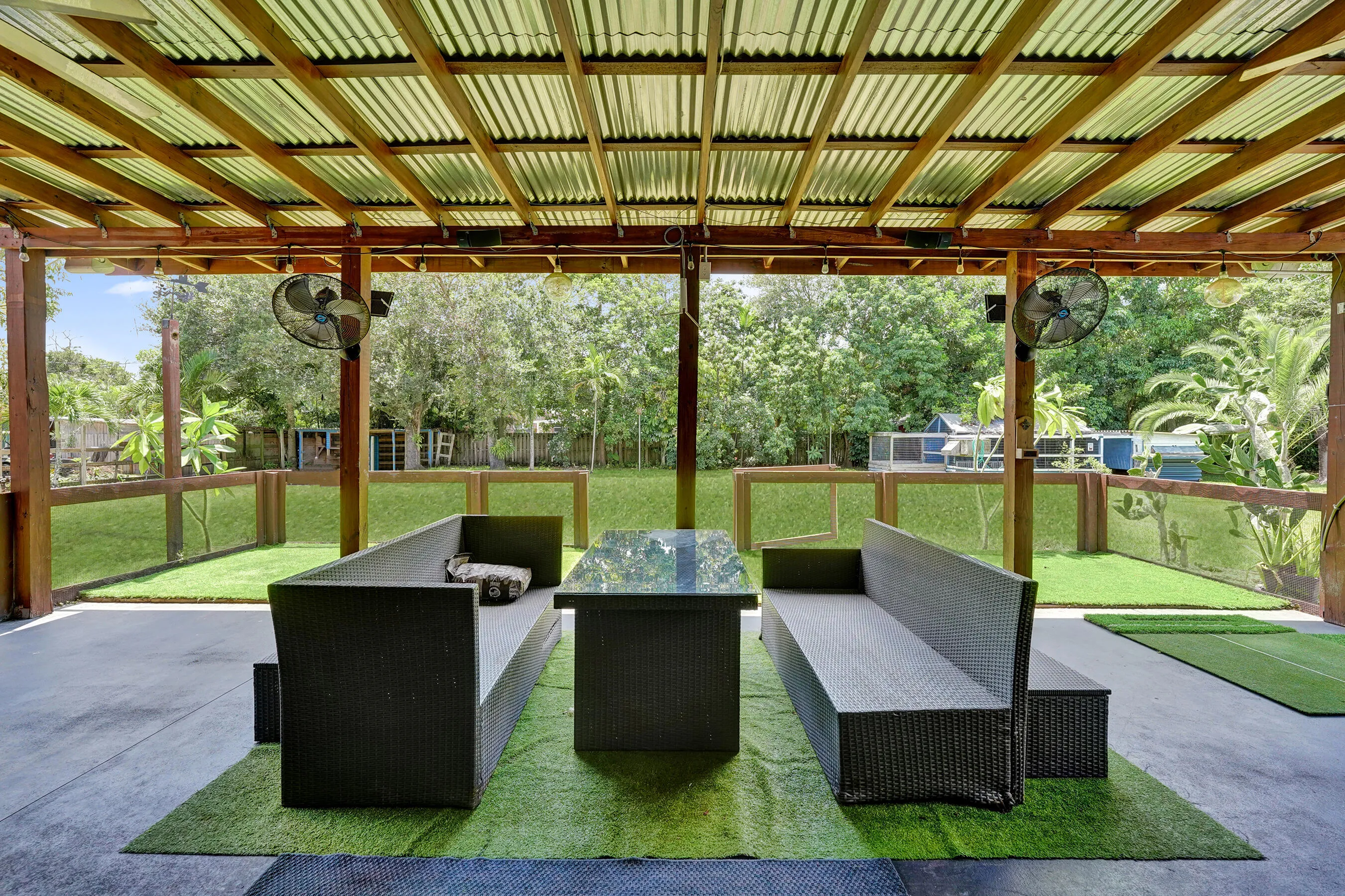 Covered side patio