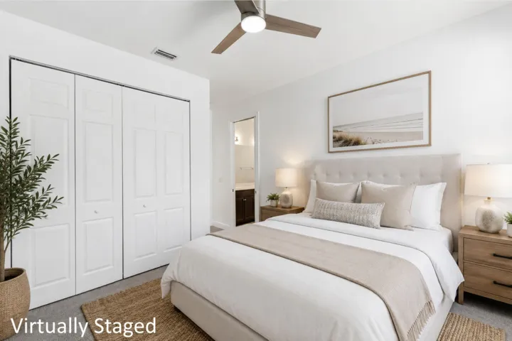 Virtually staged second bedroom