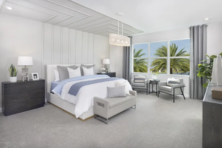 Stock photos represent builder's floorplan