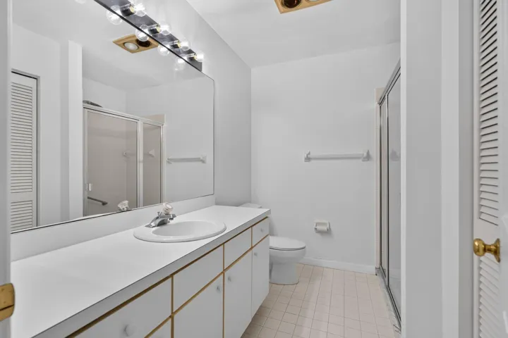 First floor bathroom with fresh paint.