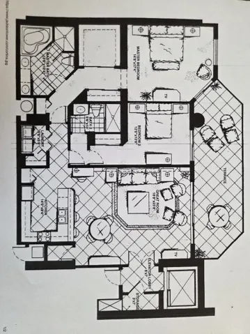 Jackson Tower 1103f Floorplan from original brochure