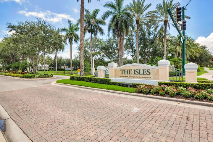 Entrance to The Isles lined with Royal Palms