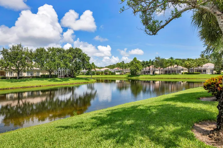 Lake behind home
