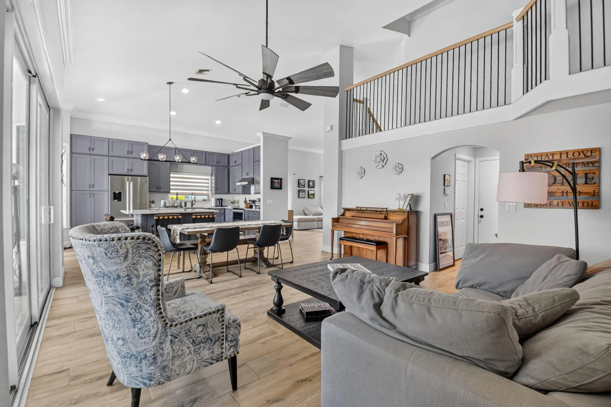 Family Room Dining Kitchen