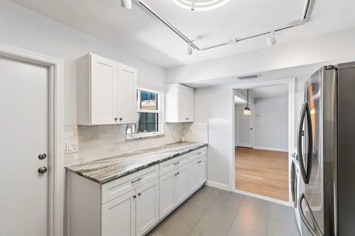 Clean, functional kitchen with generous counter space
