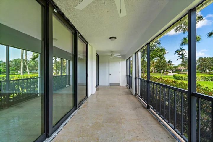 Extended screened patio runs the length of the home