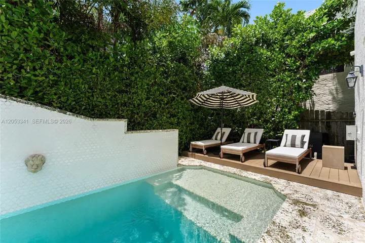 heated saltwater pool