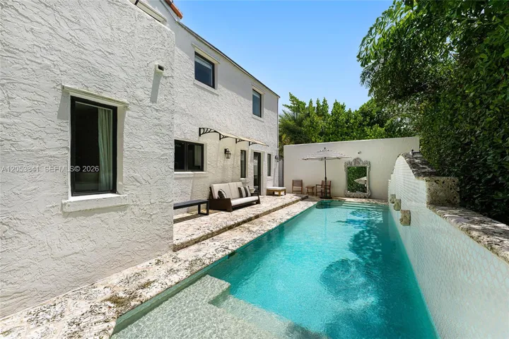 heated saltwater pool