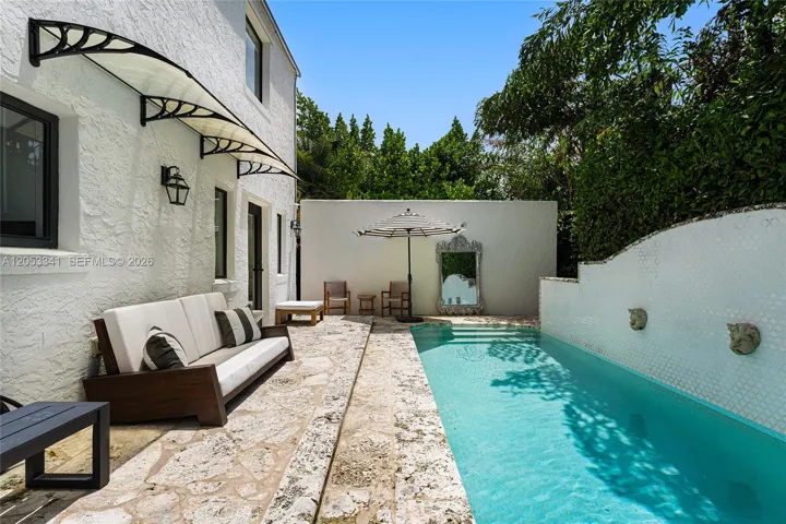 heated saltwater pool