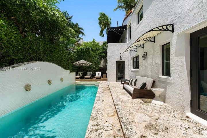 heated saltwater pool