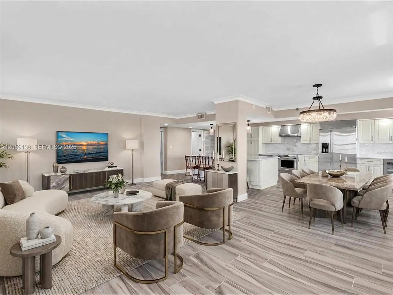 Staged living room