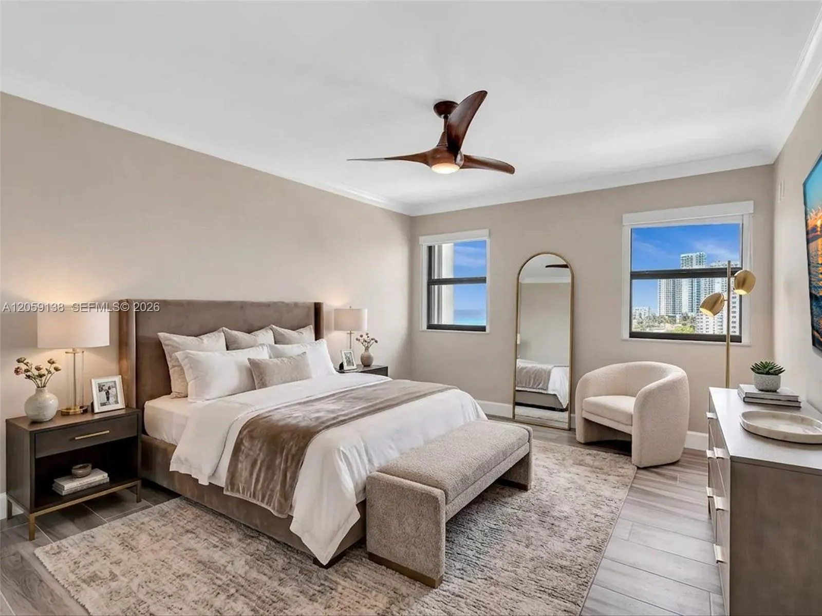 Staged 3rd bedroom