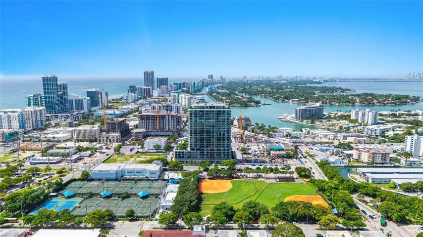 Aerial view overlooking North Beach