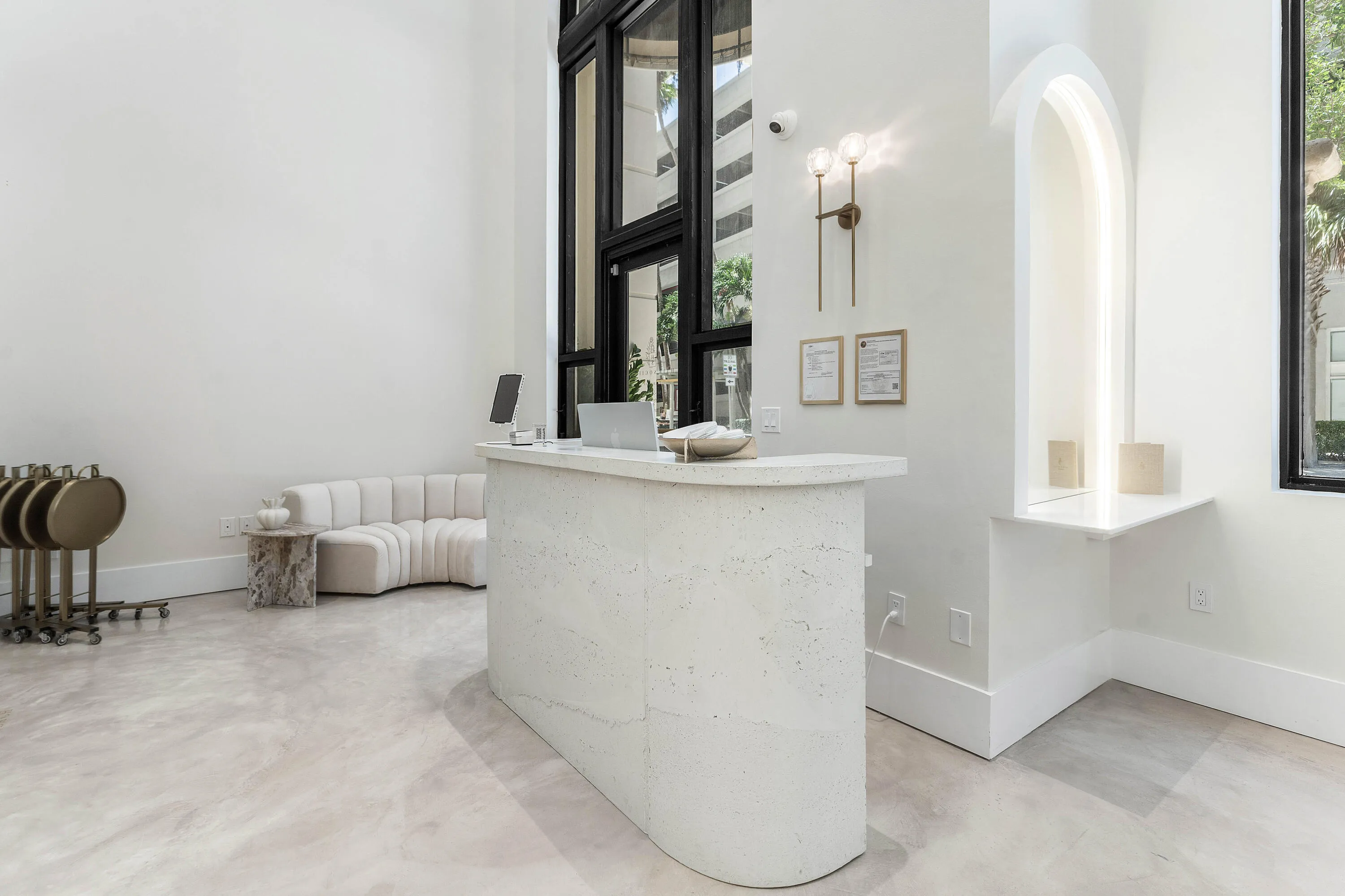 Custom Stone Reception Area