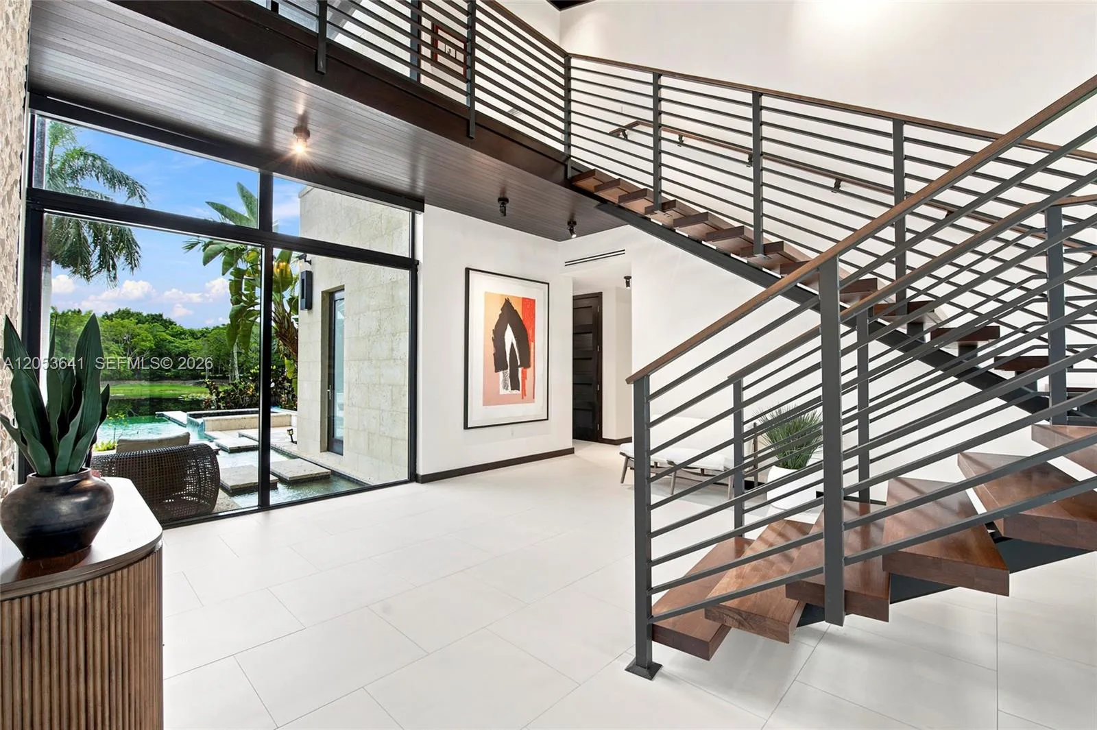 Wood and iron staircase