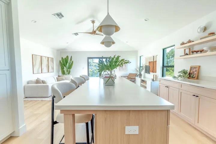 Kitchen island and dining