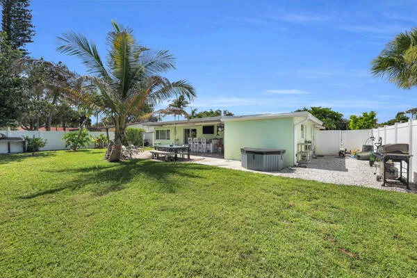 Large fenced in yard