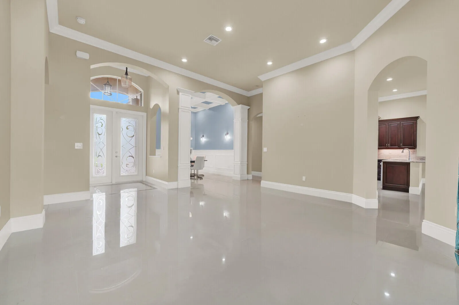 Grand Entry with Soaring Ceilings