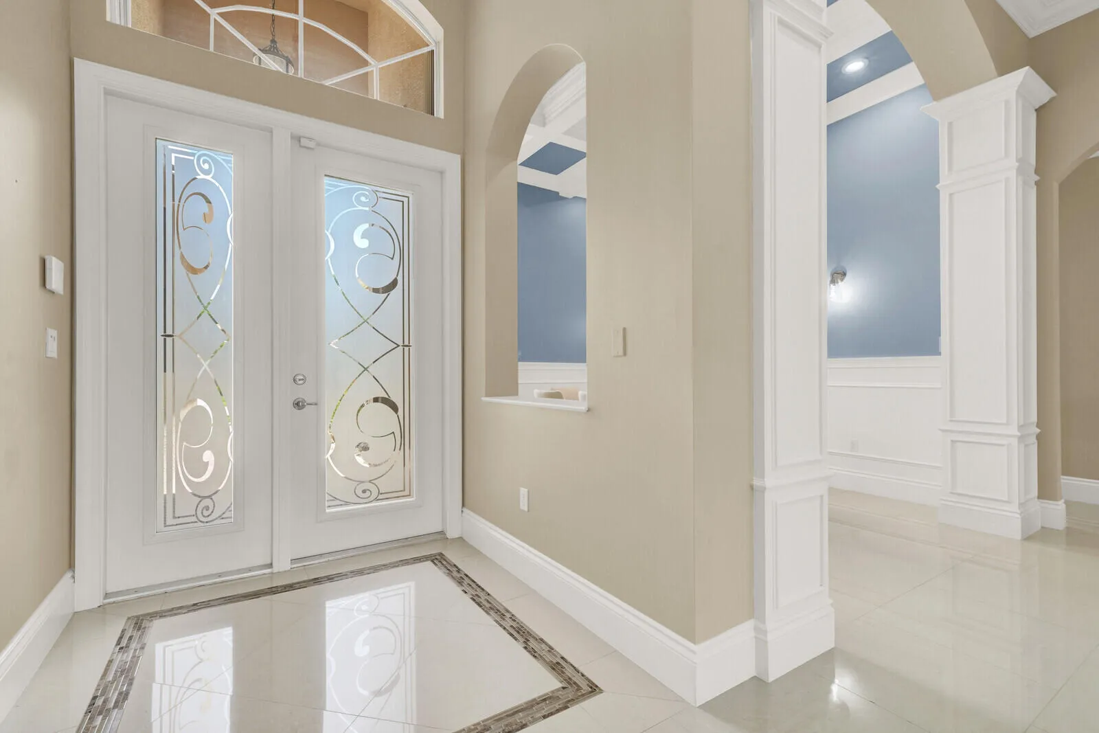 Foyer - Etched Glass Doors