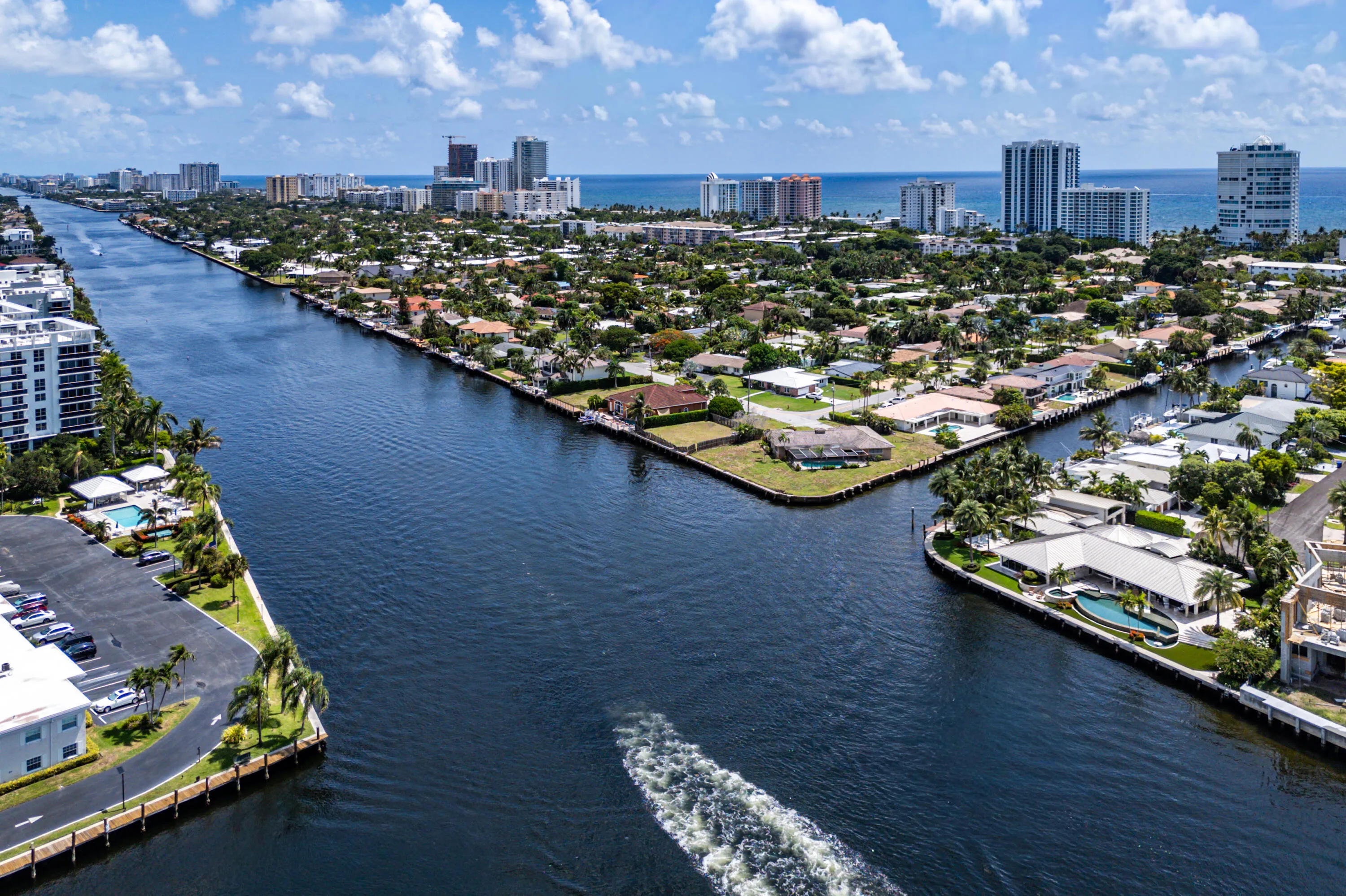 Bay Colony Club waterways with close access to beaches.