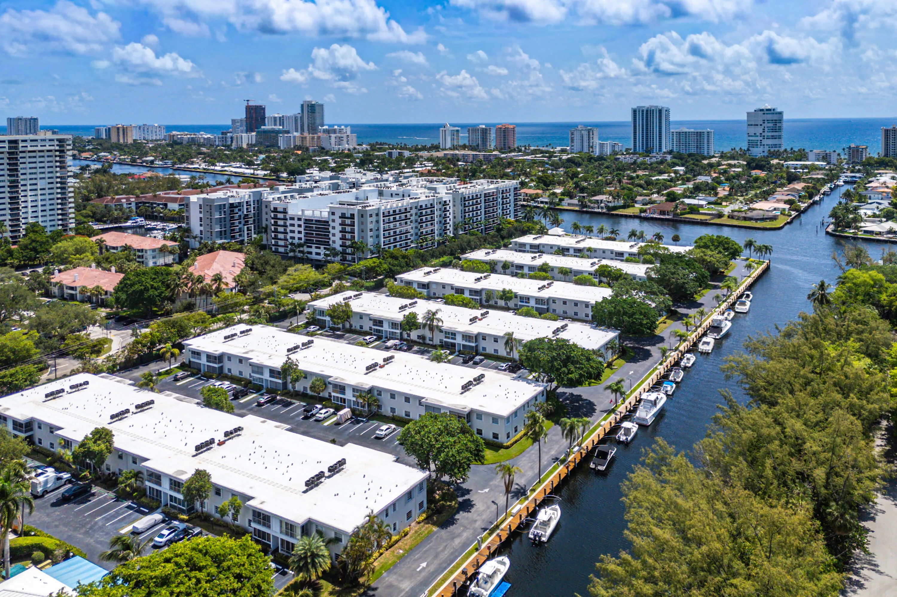 Bay Colony Club waterways with close access to beaches.