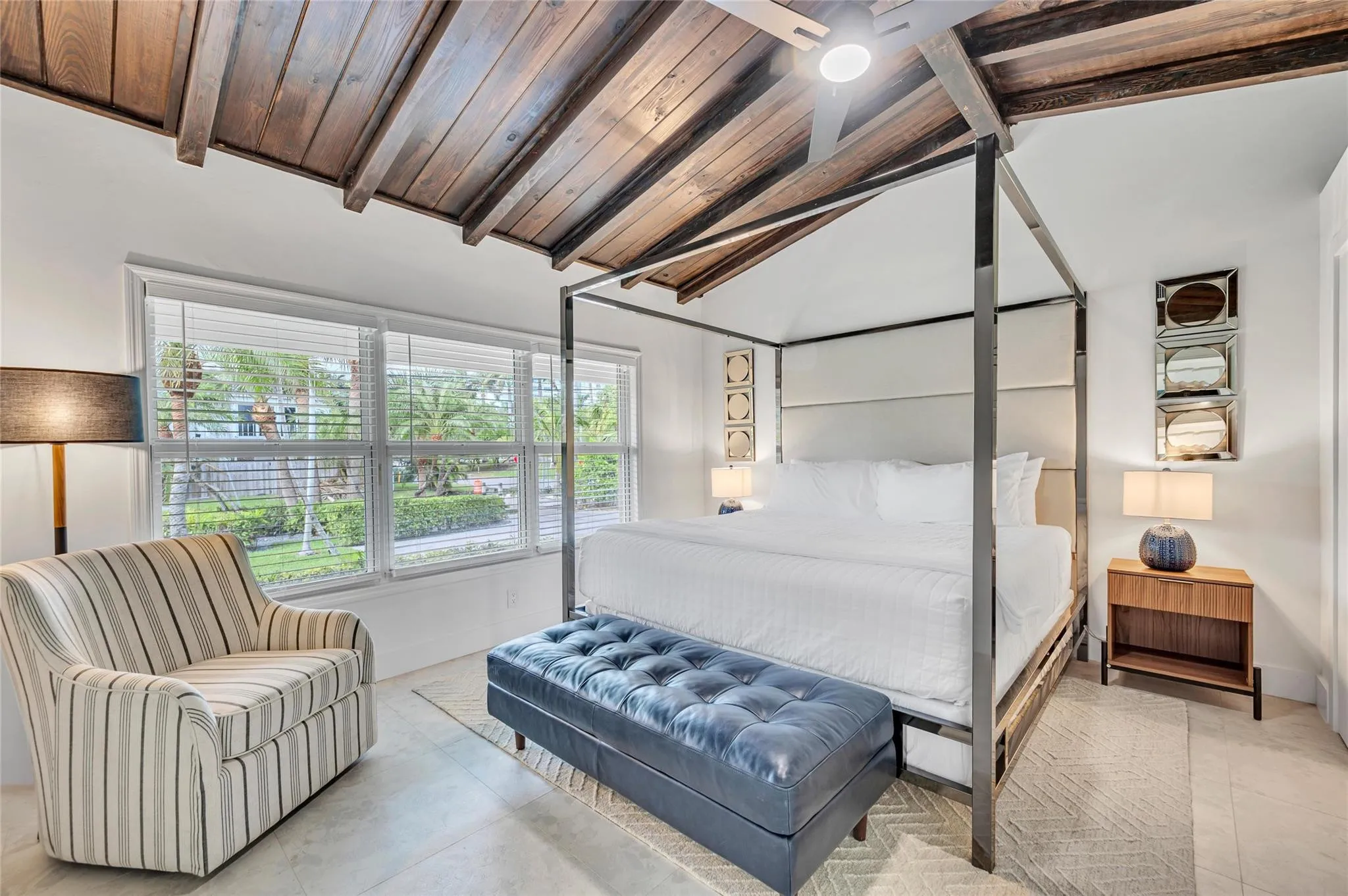 Guest bedroom #2 features vaulted ceiling 2 walk in closets, ceiling fan, and tons of natural light!
