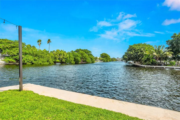 backyard view looking down the canal towards the beach!