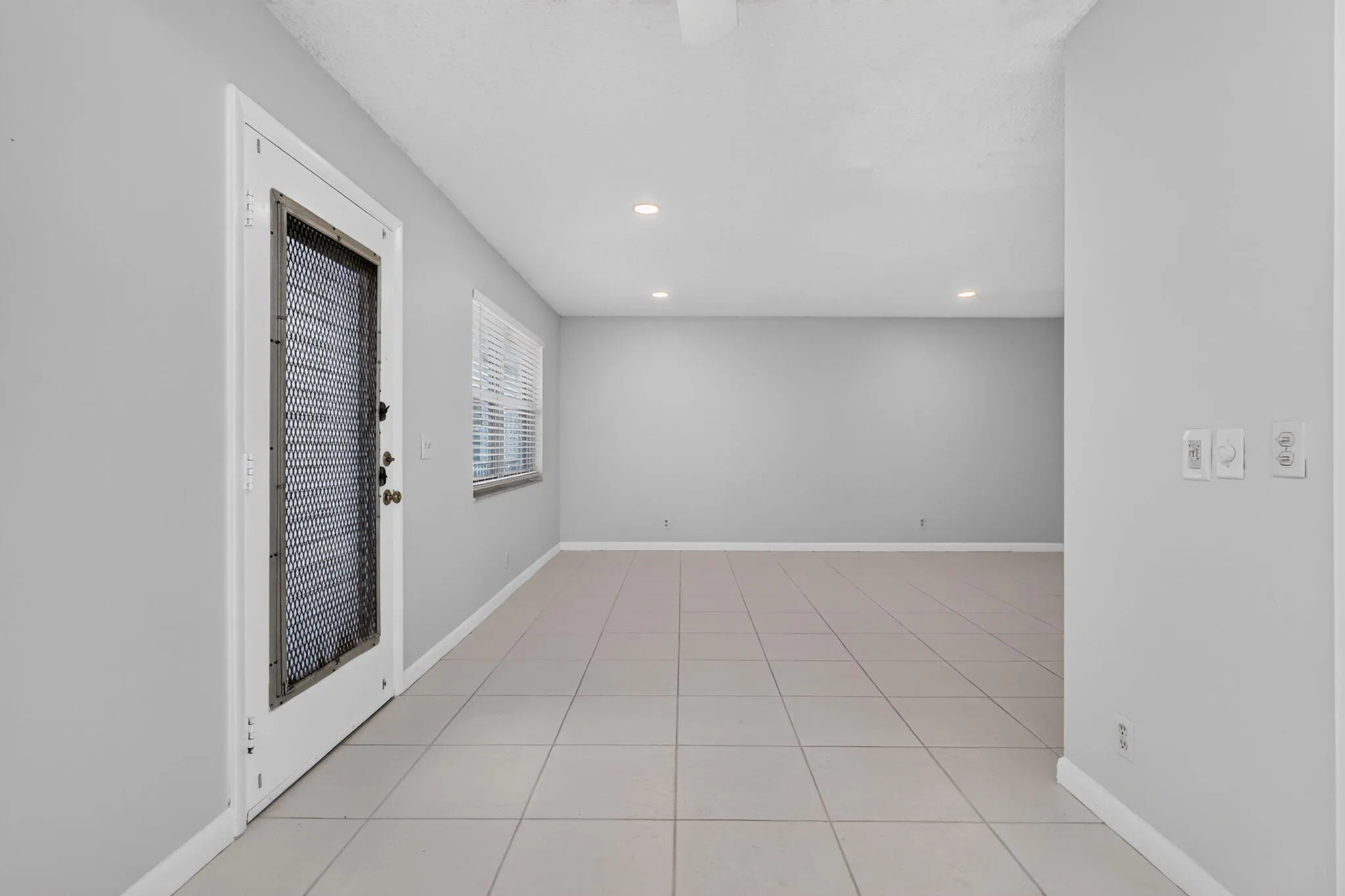 View of living room from kitchen