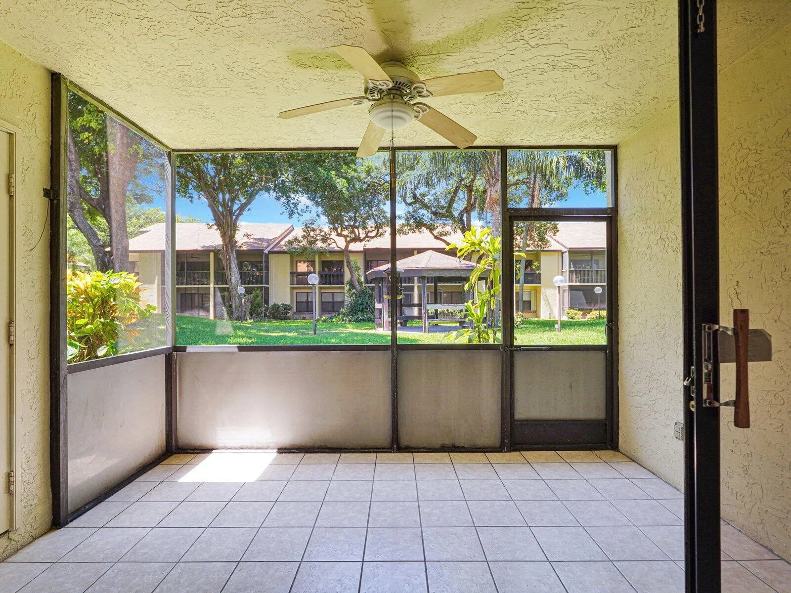 Screened in Patio Walks out to Gazebo