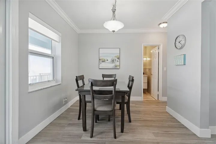 Dining is separate from living and open to kitchen