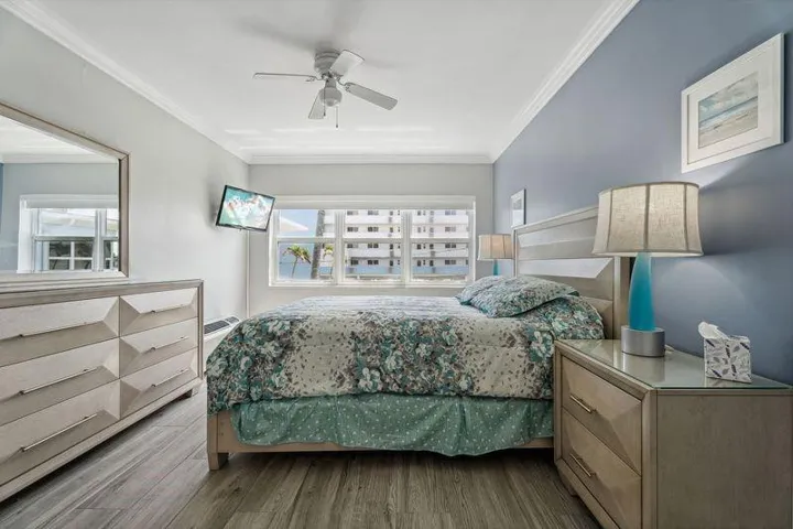 Bedroom is large with walk in closet - separate a/c