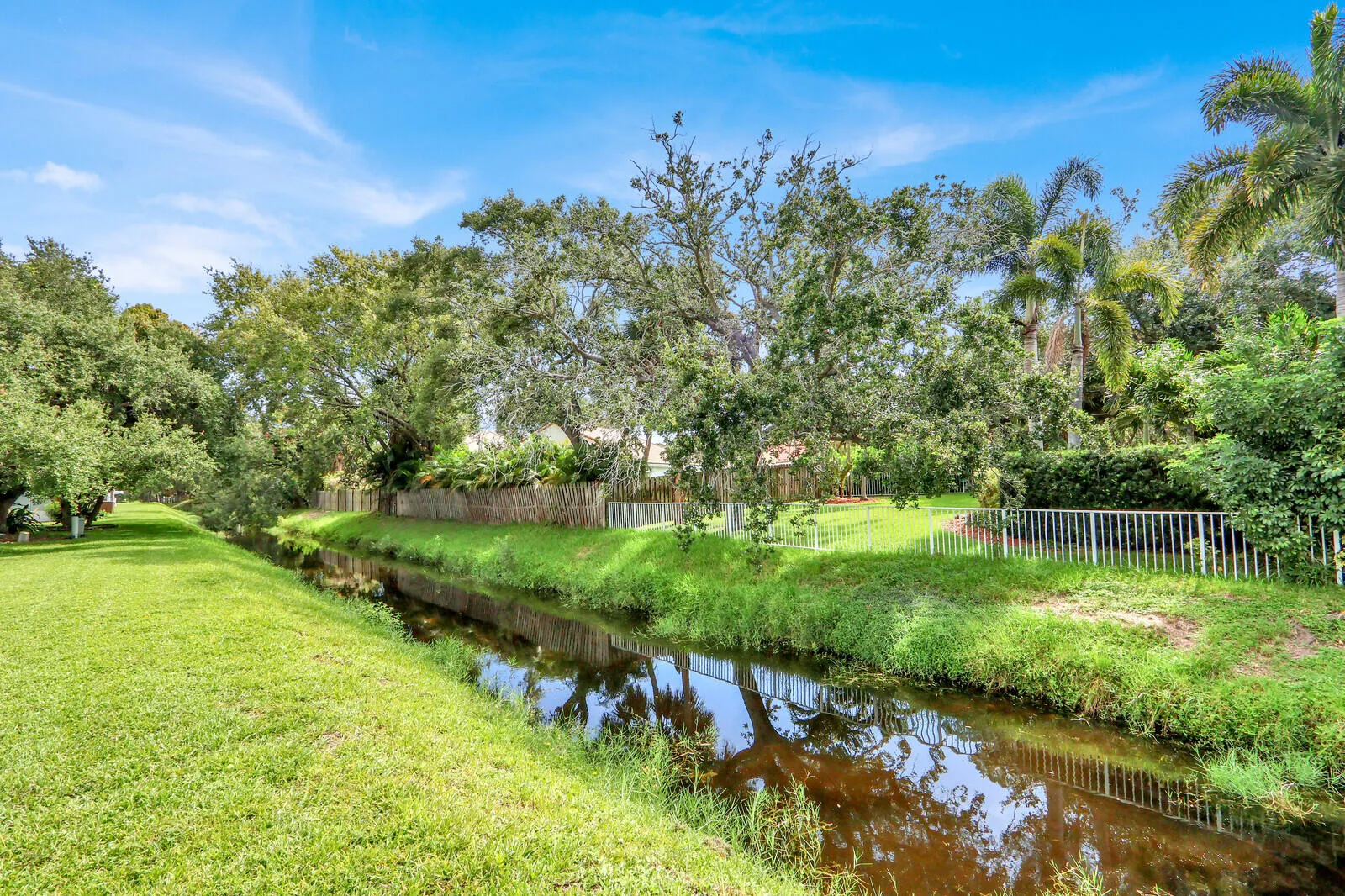 Canal behind condo