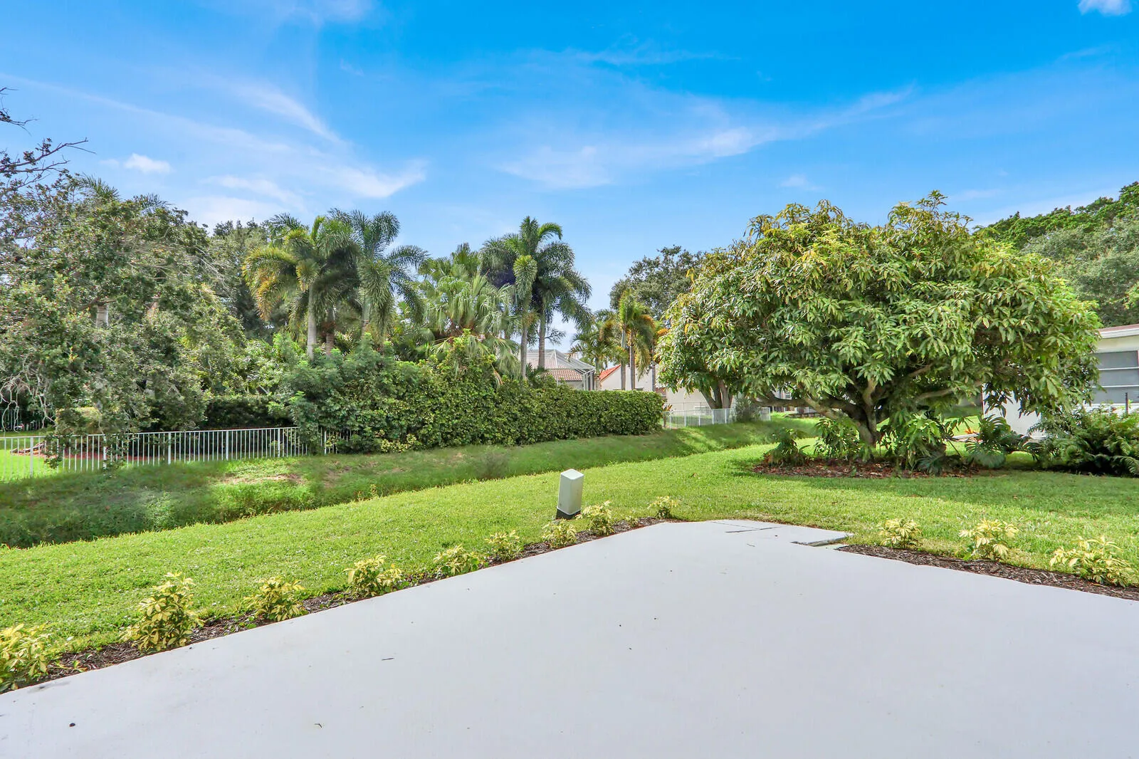 Back patio over-looking the canal