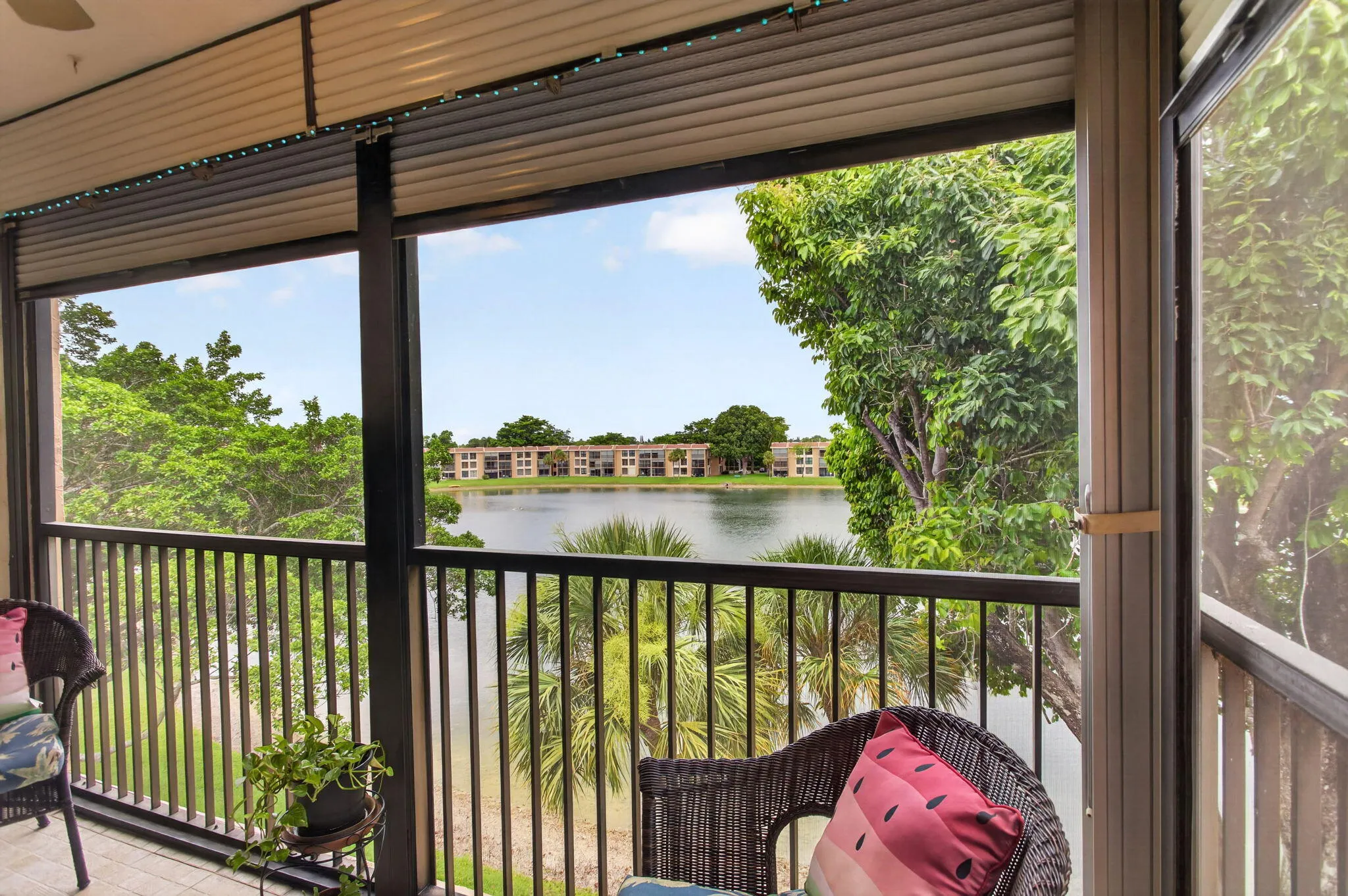 LAKE views from this CORNER, private 2/2 with NO building on your left.