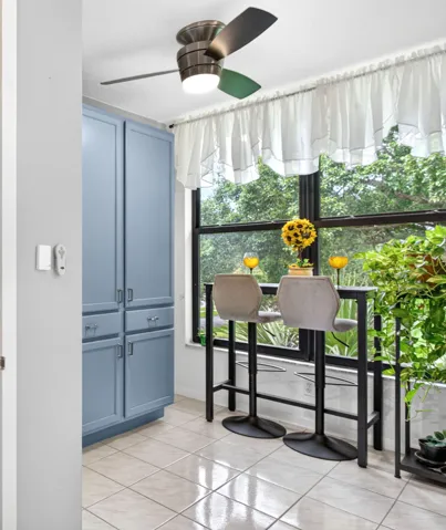Double pantry with pull out shelving provides plenty of storage space.