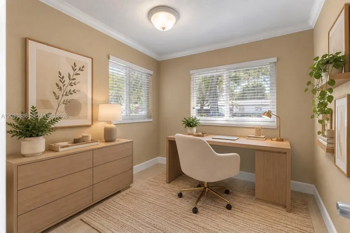 Virtually staged 3rd bedroom